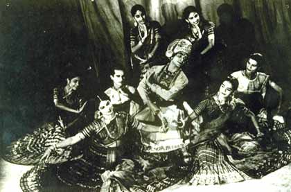 A scene from Rasa Leela performed in 1951