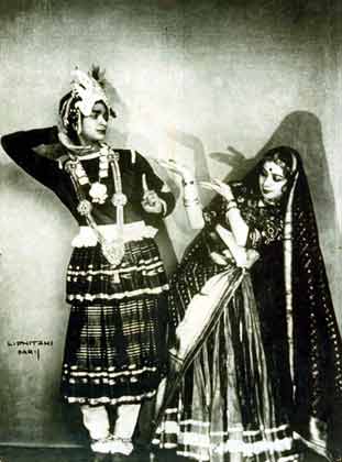 Uday Shankar with Simkie in Rasa Lila